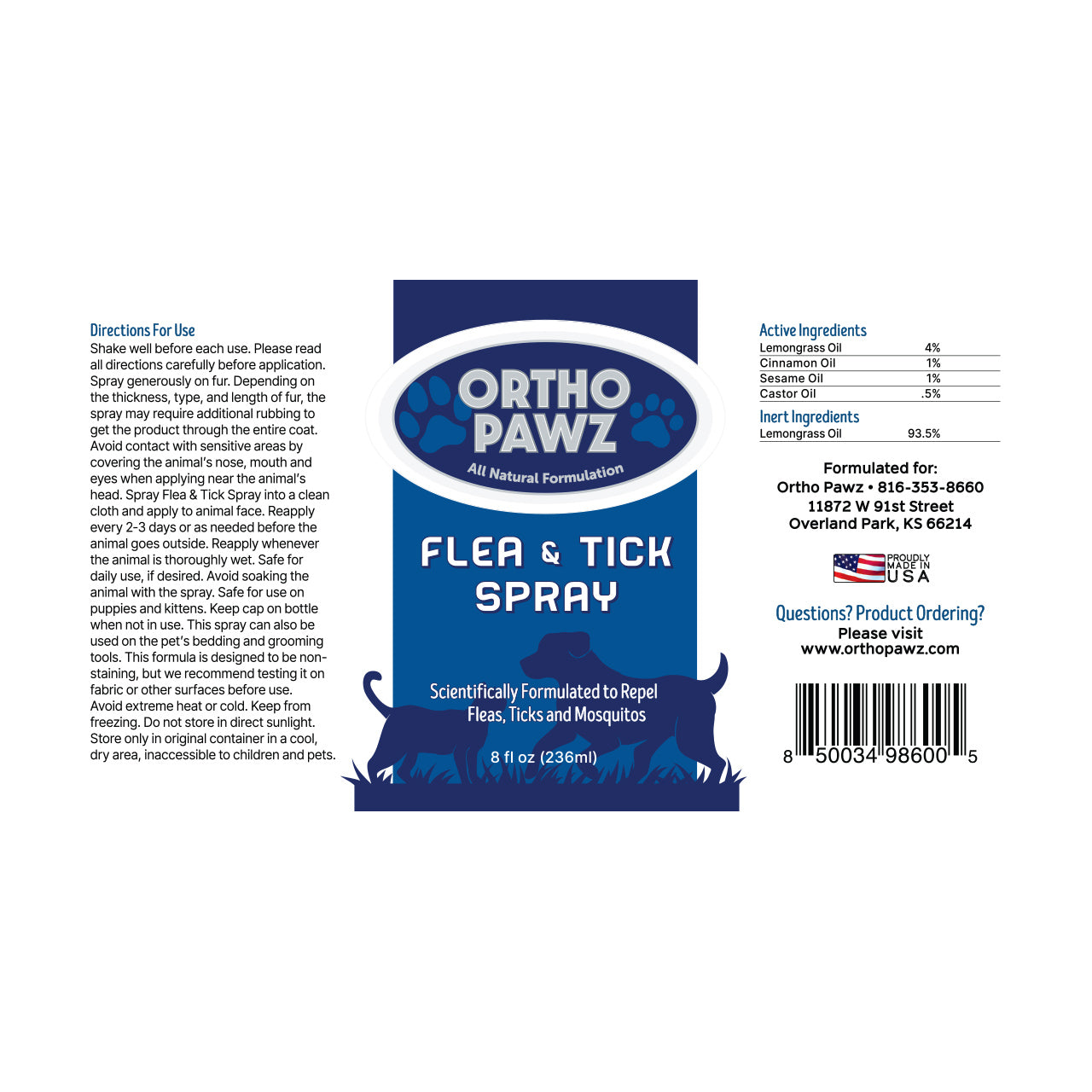 FLEA AND TICK 8 OZ